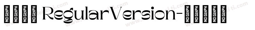 小顽家体 RegularVersion字体转换